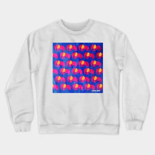 elephant elefante safari in wallpaper of love and color ecopop painting Crewneck Sweatshirt